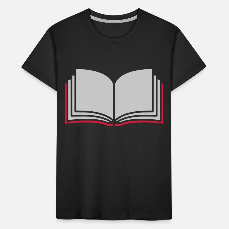 Learning Open Book Pages Kids' Premium Organic T-Shirt
