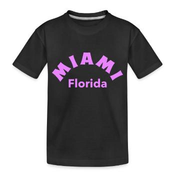 Miami Florida - Kinder Premium Bio T-Shirt - Schwarz - Vorne