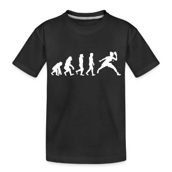 Ping Pong Table Tennis Paddle Player Evolution - Kids' Premium Organic T-Shirt - black - Front