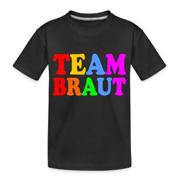 Team braut - Kinder Premium Bio T-Shirt - Schwarz - Vorne