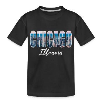 Chicago Illonois - T-shirt bio Premium Enfant - noir - Devant