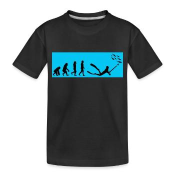 Speerfischen Speerfischen Speerfischer Fischen - Kinder Premium Bio T-Shirt - Schwarz - Vorne