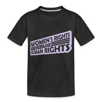 womens rights feminist quote - Kids' Premium Organic T-Shirt - black - Front