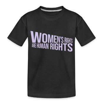 womens rights feminist quote - Kids' Premium Organic T-Shirt - black - Front