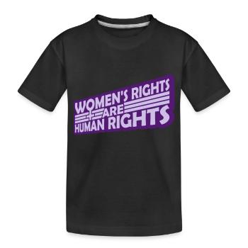 womens rights feminist quote - Kids' Premium Organic T-Shirt - black - Front