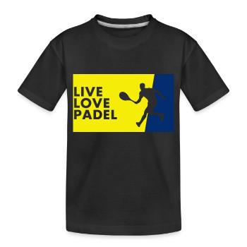 Padel - Gift for padel player - Kids' Premium Organic T-Shirt - black - Front