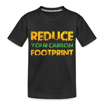 Reduce your ecological footprint Environment - Kids' Premium Organic T-Shirt - black - Front