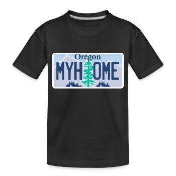 My Home Oregon Tellerdesign für stolze Oregonianer - Kinder Premium Bio T-Shirt - Schwarz - Vorne
