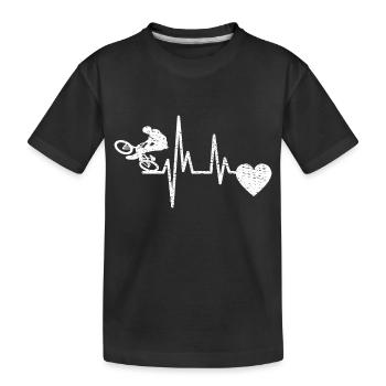 Radeln Fahrradtour Fahrrad Mountainbike Radfahren - Kinder Premium Bio T-Shirt - Schwarz - Vorne