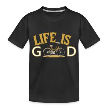 La vie est belle - Bicycle Edition - T-shirt bio Premium Enfant - noir - Devant