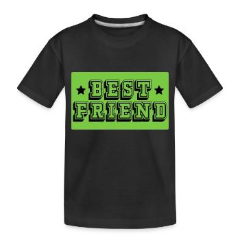 Best friend gruen tshirt - Kinder Premium Bio T-Shirt - Schwarz - Vorne