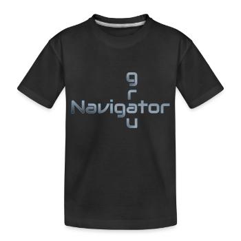 Navigator grau - Kinder Premium Bio T-Shirt - Schwarz - Vorne