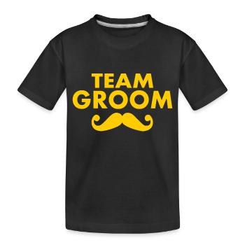 Team groom - Kids' Premium Organic T-Shirt - black - Front