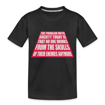 boissons de crânes ennemis - T-shirt bio Premium Enfant - noir - Devant