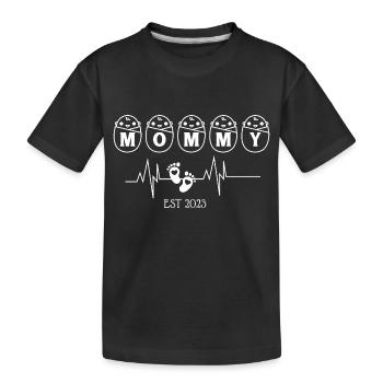 Mommy EST 2003 Heartbeat - T-shirt bio Premium Enfant - noir - Devant