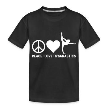 Acrobat Gymnastics Gymnastics Tumbling - Kids' Premium Organic T-Shirt - black - Front