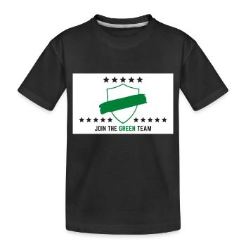 JOIN THE GREEN TEAM // WHITE VERSION - Kinder Premium Bio T-Shirt - Schwarz - Vorne