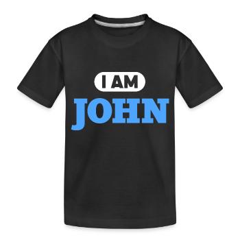John Name Saying für stolze Johns - Kinder Premium Bio T-Shirt - Schwarz - Vorne