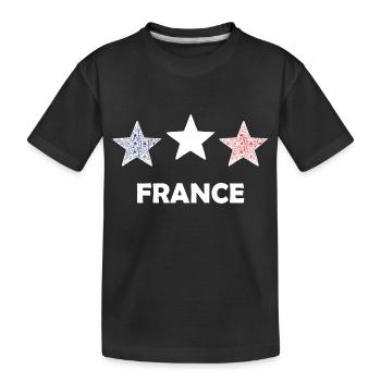 Die Sterne Frankreichs - Kinder Premium Bio T-Shirt - Schwarz - Vorne