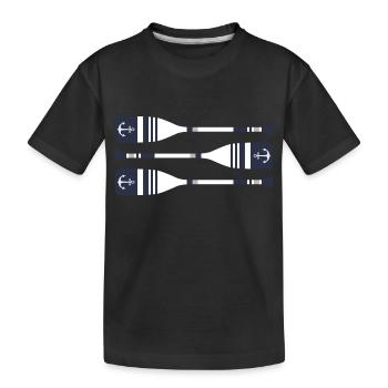 Paddel - Kinder Premium Bio T-Shirt - Schwarz - Vorne