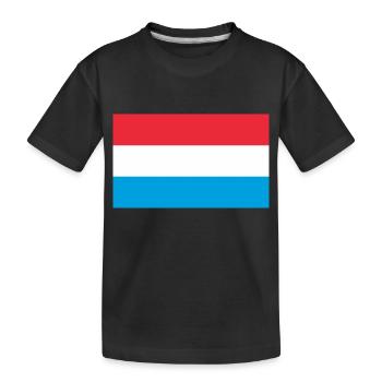 Luxembourg National Flag - Kids' Premium Organic T-Shirt - black - Front