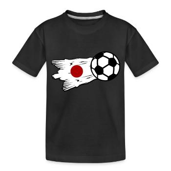 Les footballeurs japonais - T-shirt bio Premium Enfant - noir - Devant