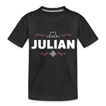 Julian - Kinder Premium Bio T-Shirt - Schwarz - Vorne