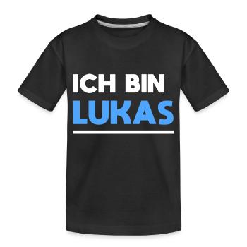 Lukas Name Spruch für stolze Lukas - Kinder Premium Bio T-Shirt - Schwarz - Vorne
