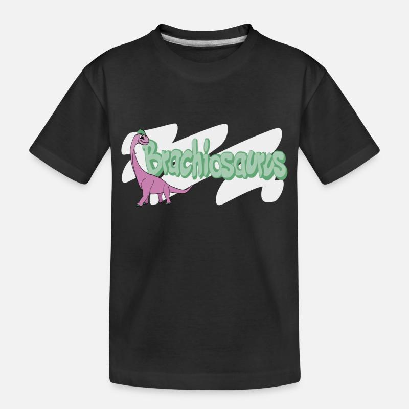 Brachiosaurus - Kinder Premium Bio T-Shirt - Schwarz