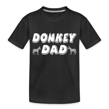 Donkey - Kids' Premium Organic T-Shirt - black - Front
