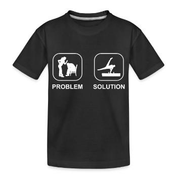 Gymnastics Floor exercises Gymnastics Gymnastics Club Apparatus gymnastics - Kids' Premium Organic T-Shirt - black - Front