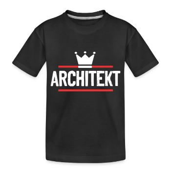 Architekt Beruf - Kinder Premium Bio T-Shirt - Schwarz - Vorne