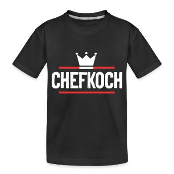 Chefkoch Kochen - Kinder Premium Bio T-Shirt - Schwarz - Vorne