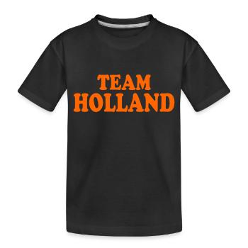 Team holland - Kids' Premium Organic T-Shirt - black - Front
