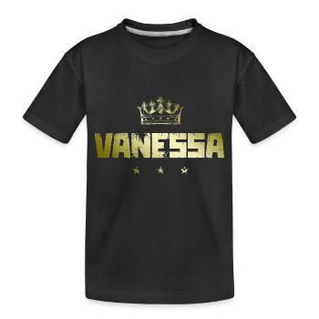 Vanessa - Kinder Premium Bio T-Shirt - Schwarz - Vorne