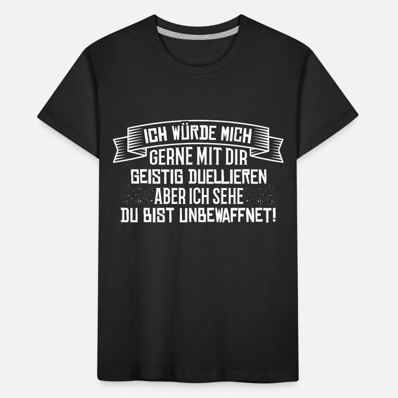 Geistiges Duell - Spruch Statement Fun Sarkasmus Kinder Premium Bio T-Shirt