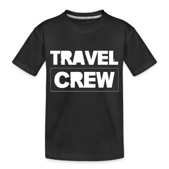 Travel Crew - Kinder Premium Bio T-Shirt - Schwarz - Vorne