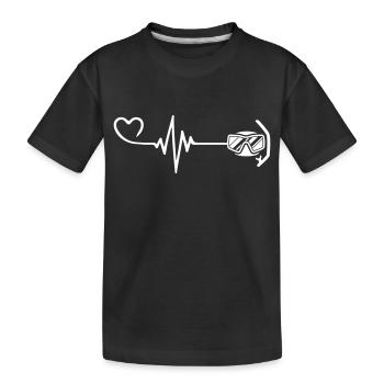 Taucherbrille puls herz - Kinder Premium Bio T-Shirt - Schwarz - Vorne