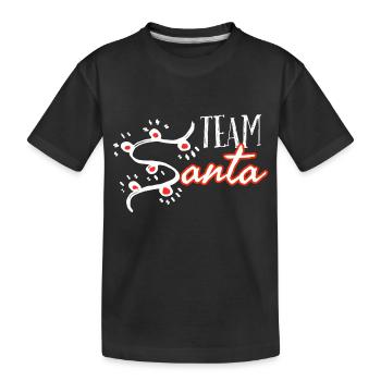Team santa. Noël en famille. Team père Noël. - T-shirt bio Premium Enfant - noir - Devant