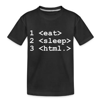 Manger du sommeil HTML - T-shirt bio Premium Enfant - noir - Devant