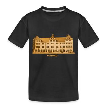 Hôtel de ville de Torgau Elbe Saxe du Nord - T-shirt bio Premium Enfant - noir - Devant