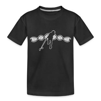 Joueur de hockey cadeau hockey sur gazon hockey hockey floorball - T-shirt bio Premium Enfant - noir - Devant