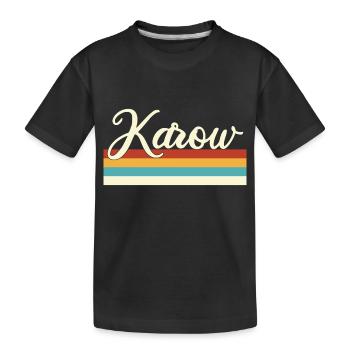 Karow - Pankow - Berlin - Retro - Vintage - Balken - Kinder Premium Bio T-Shirt - Schwarz - Vorne