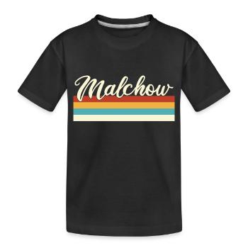 Malchow - Pankow - Berlin - Retro - Vintage - Kinder Premium Bio T-Shirt - Schwarz - Vorne