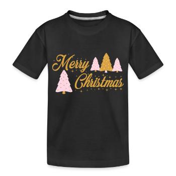 Merry Christmas - Kids' Premium Organic T-Shirt - black - Front