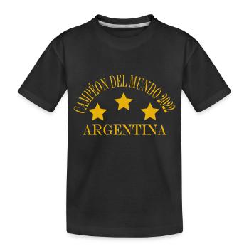 Argentina world champion - Kids' Premium Organic T-Shirt - black - Front