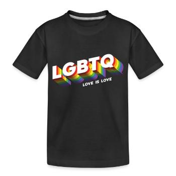 love is love LGBTQ+ - Kinder Premium Bio T-Shirt - Schwarz - Vorne
