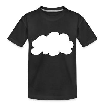 Weather Cloud Clouds Rain Sky Vector 18 - Kids' Premium Organic T-Shirt - black - Front