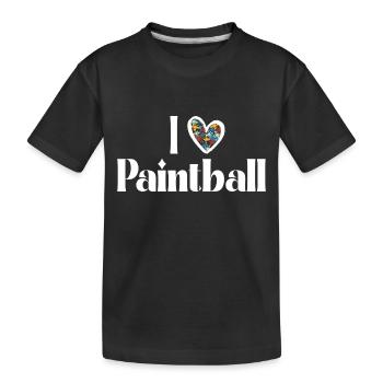 iLoVePaintbal - Kinder Premium Bio T-Shirt - Schwarz - Vorne