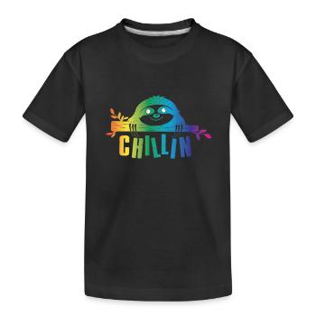 Chillin Chill - Kinder Premium Bio T-Shirt - Schwarz - Vorne